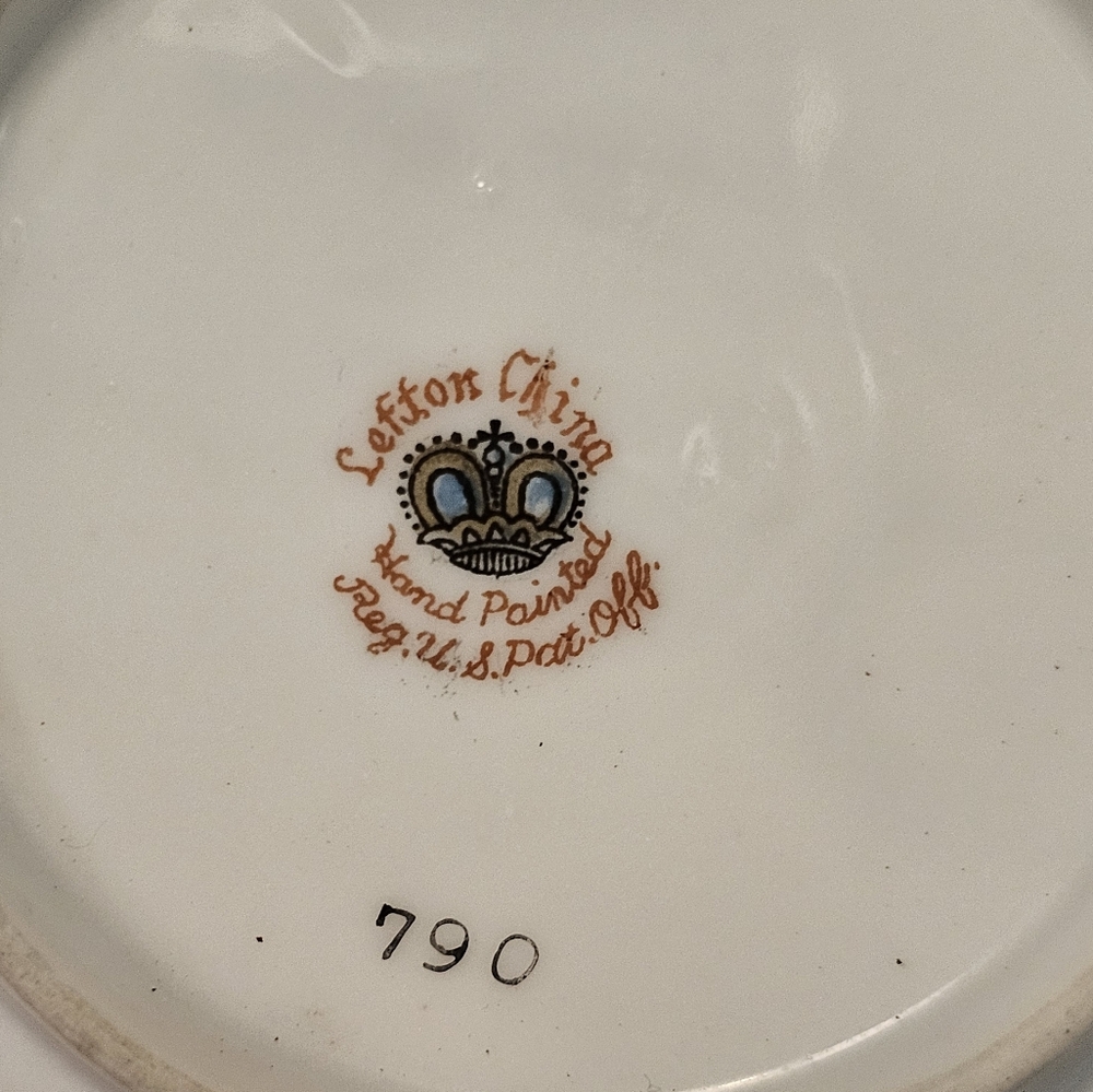 Vintage Lefton China Butter Pat Plate Featuring Vintage Cars - Picture 8 of 9